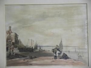 Juvenile Shrimpers At Deal by William Collins