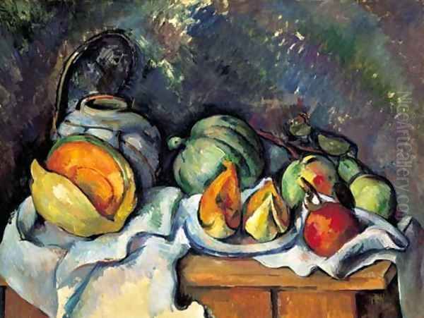 Nature morte aux fruits et pot de gingembre - view 1