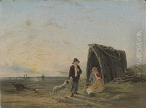 Children Playing By The Shore by William Collins