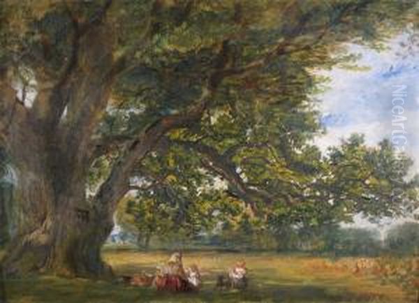Figures Under Our Oak Tree - view 1