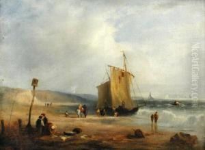 A Sailing Ship In Harbour