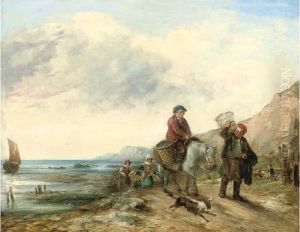 Fisherfolk Returning With The Catch by William Collins