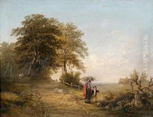Figures In A Country Lane