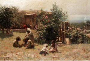 Childhood's Happy Hours, Capri by William Wiehe Collins