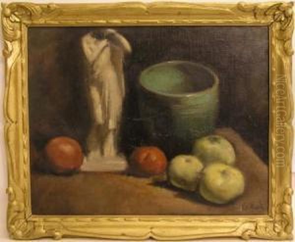Stilleben Mit Apfeln, Gefas Und Figur - view 1