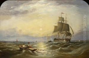 Hauling In The Nets Off An East Coast Light Beacon