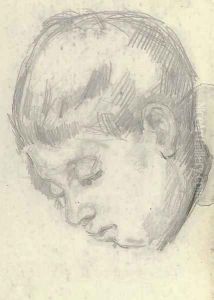Tete de Paul Cezanne fils by Paul Cezanne
