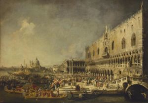 Arrival of the French Ambassador in Venice 1740s by (Giovanni Antonio Canal) Canaletto