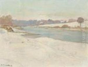 Winterliche Partie An Der Aare. Winterliche Partie An Der Aare.