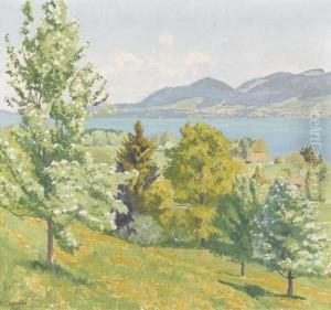 Fruhlingslandschaft Bei Spiez by Plinio Colombi