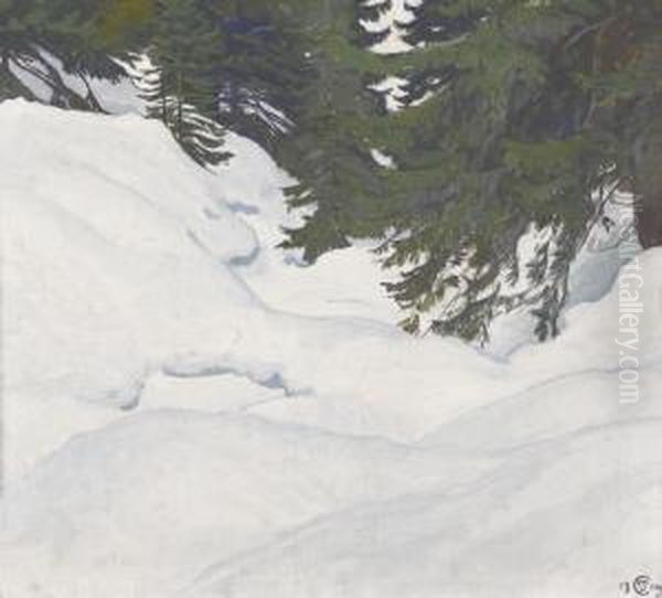 Waldpartie Mit Tiefschnee - view 1