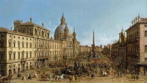 A view of Piazza Navona, Rome by (Giovanni Antonio Canal) Canaletto