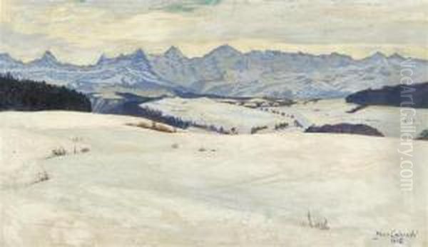 View Over The Bernese Alps With The Jungfrau, Monch And Eiger. 1902. - view 1