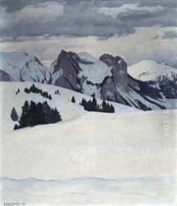 Winterlandschaft. 1906. by Plinio Colombi