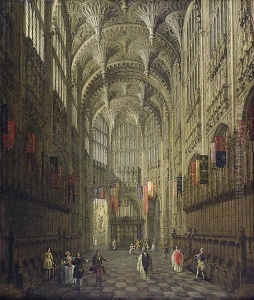 Interior of Henry VII's Chapel, Westminster Abbey, c.1750 - view 1