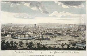 A North View of London, plate 3 from 'Views of London', 1794 by (Giovanni Antonio Canal) Canaletto