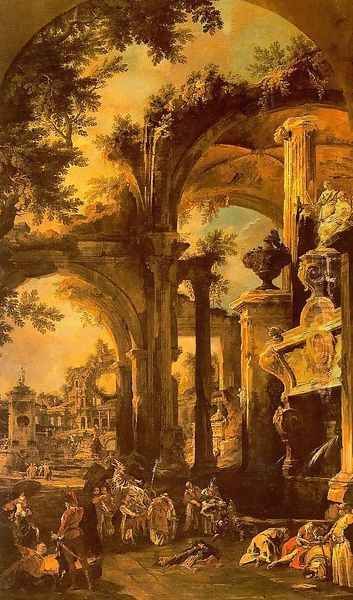 An Allegorical Painting of the Tomb of Lord Somers 1722-29 - view 1