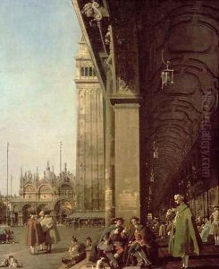 Venice- Piazza di San Marco and the Colonnade of the Procuratie Nuove, c.1756