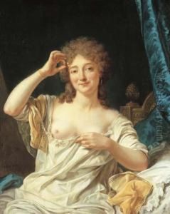 Portrait D'une Femme Assise by Jean-Francois Gilles Colson