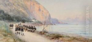 Chasseurs Alpins Sur La Rive Du Lac by Pierre Comba