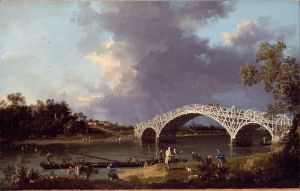 Old Walton Bridge over the Thames, 1754