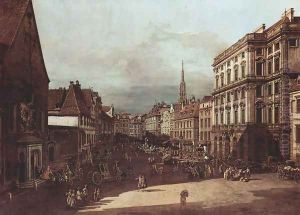View from Vienna, flour market, Northeast seen