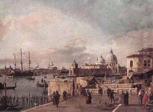 Entrance to the Grand Canal- from the West End of the Molo 1735-40 by (Giovanni Antonio Canal) Canaletto