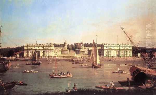 London Greenwich Hospital From The North Bank Of The Thames - view 1