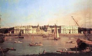 London Greenwich Hospital From The North Bank Of The Thames