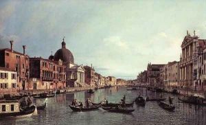 Grand Canal Looking South West by (Giovanni Antonio Canal) Canaletto