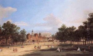 London The Old Horse Guards And Banqueting Hall From St James S Park by (Giovanni Antonio Canal) Canaletto