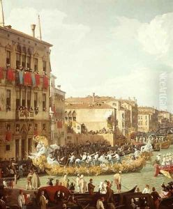 Carnival by (Giovanni Antonio Canal) Canaletto