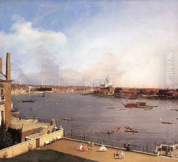 London The Thames And The City Of London From Richmond House - view 1