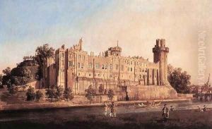 Warwick Castle The South Front by (Giovanni Antonio Canal) Canaletto