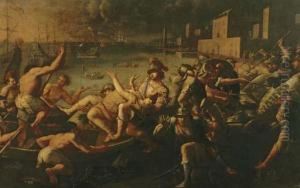 The Abduction Of Helen Of Troy by Scipione Compagno