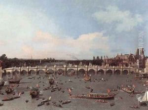 London Westminster Bridge From The North On Lord Mayors Day