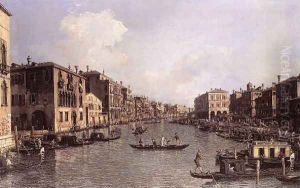 Grand Canal Looking South East From The Campo Santa Sophia To The Rialto Bridge