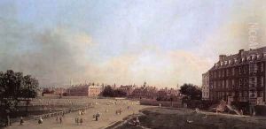 London The Old Horse Guards From St James S Park by (Giovanni Antonio Canal) Canaletto