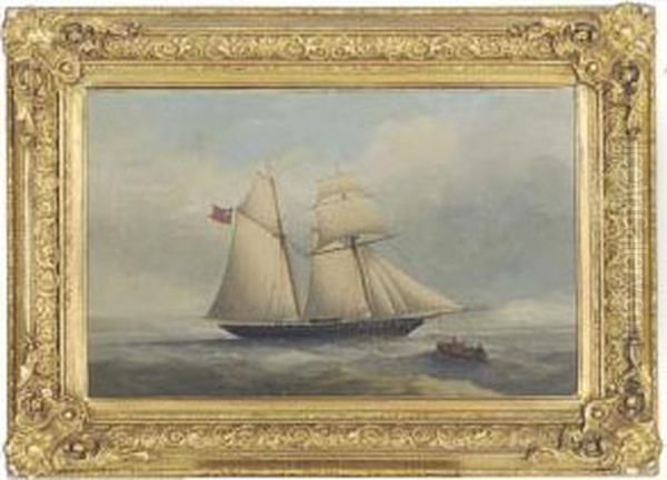 A Topsail Schooner Off The Coast - view 1