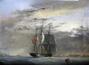 A Frigate And Other Shipping At Sea