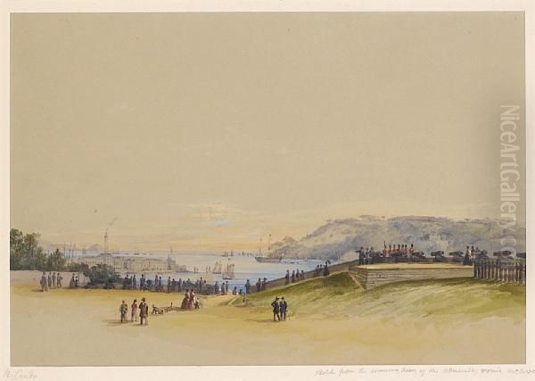 Sketch From The Drawing Room Of The Admiralty House, Mt. Wise - view 1