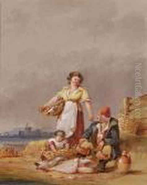 Fisherfolk On The Beach - view 1
