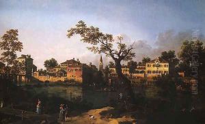 View Of A River Perhaps In Padua