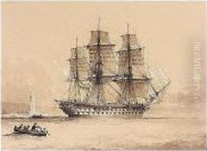 ''h.m.s. Albion'' In Plymouth Sound