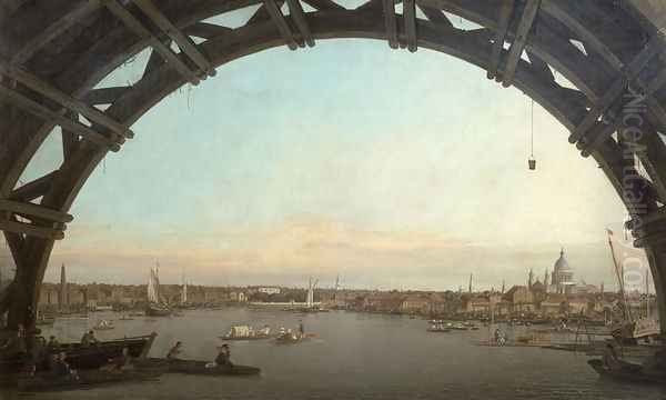London seen through an arch of Westminster Bridge, 1746-47 - view 1