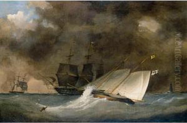 The Emperor Of Russia's Yacht The Queen Victoria With Other Shipping Off The Coast - view 1