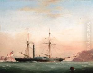 A Paddlesteamer In Plymouth
Sound Off Mt. Edgcumbe; And A Paddlesteamer Off The Bishop's Rock
Lighthouse A Paddlesteamer In Plymouth
Sound Off Mt. Edgcumbe; And A Paddlesteamer Off The Bishop's Rock
Lighthouse