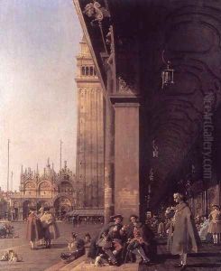 Piazza San Marco Looking East from the South West Corner by (Giovanni Antonio Canal) Canaletto