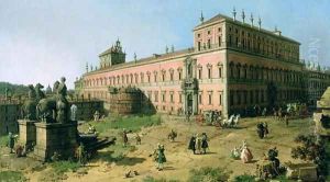 Plaza of the Quirinale, Rome by (Giovanni Antonio Canal) Canaletto