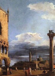 The Piazzetta Towards S Giorgio Maggiore by (Giovanni Antonio Canal) Canaletto